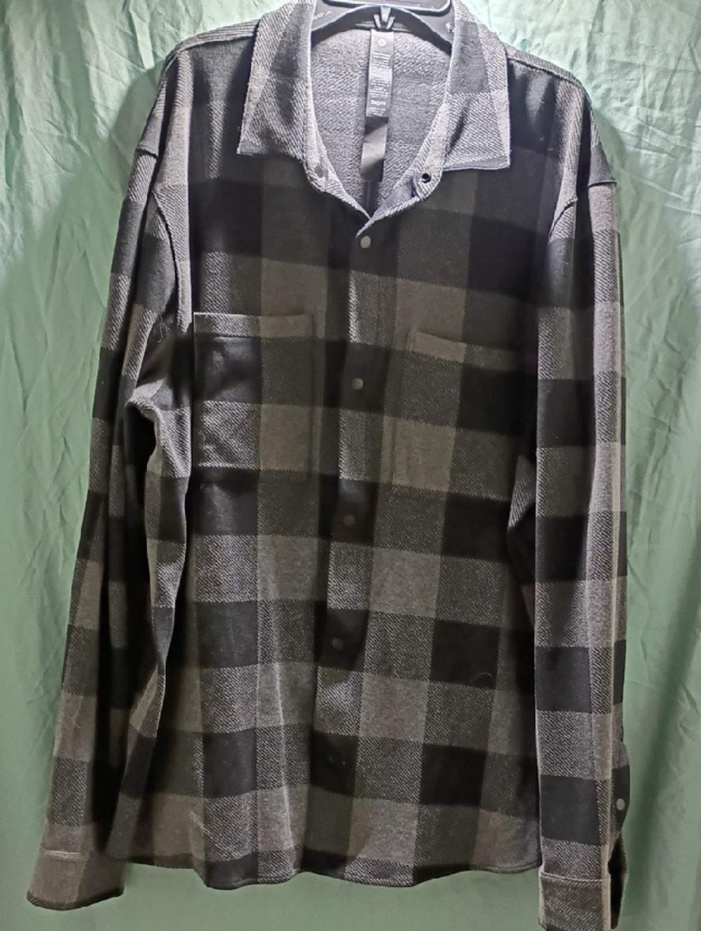lululemon athletica Black and Gray Knit Polo Cardigan